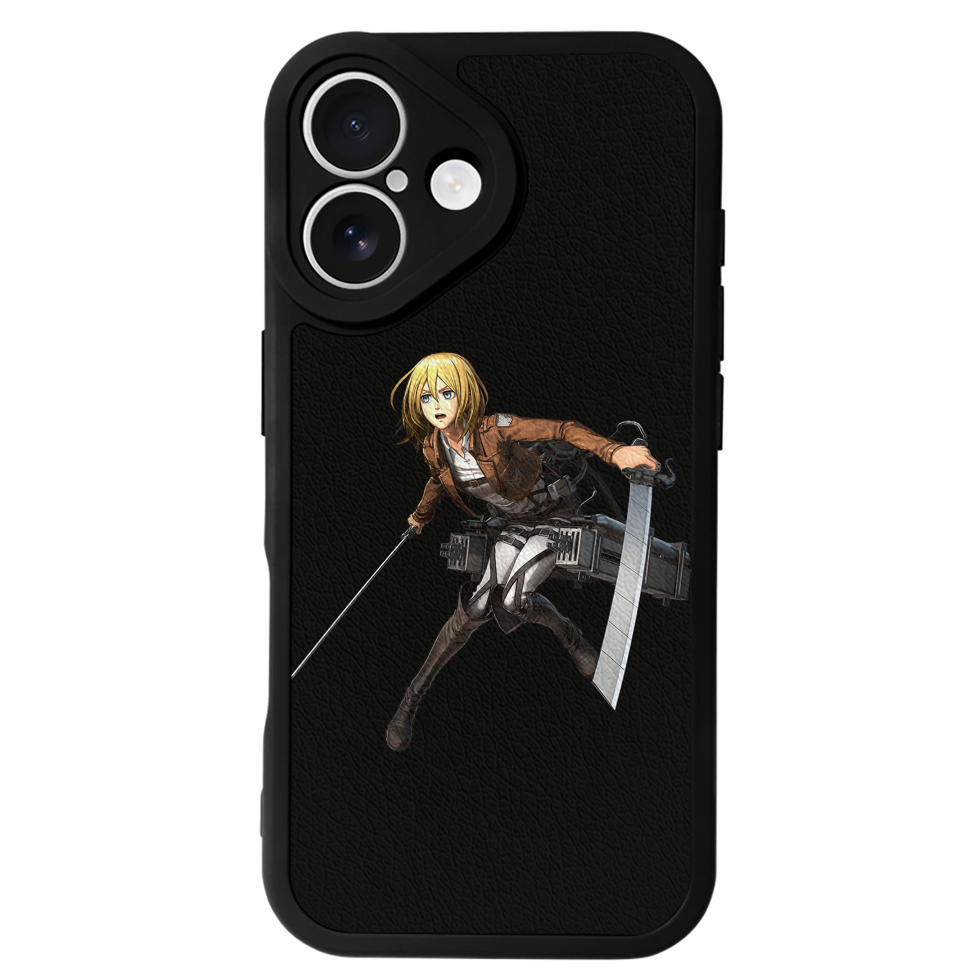 （画像用） 進撃の巨人 クリスタ·レンズ Attack on Titan Christa Lenz 【iPhone 16シリーズ対応】シリコンスマホケース（レザー調） 材質：シリコン